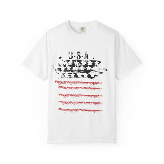 Patriotic Garment-Dyed T-Shirt, USA Flag T-Shirt, Unisex Tee, Independence Day Shirt, Casual Style Tee, Vintage American Shirt